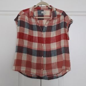 Lucky Brand Cotton & Linen Button Down